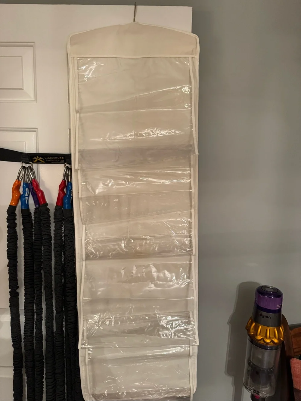 Double Sided 48”H x 15”W Shoe Holder with Hanger - 8 Shoes